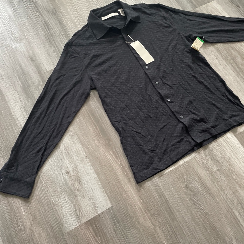 Vintage Perry Ellis long sleeve polo button down size large